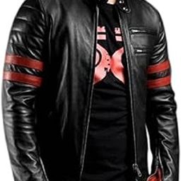 Leather ELlite wolverine Faux Leather Biker Jacket For Man-47