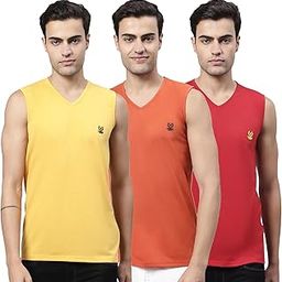 Regular Fit Cotton Solid Gym Vest for Men (Pack of 3)-V_SL_YLW_RST_PNK_03-P-image-90