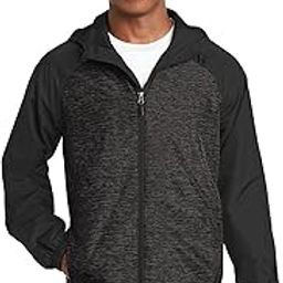 Heather Colorblock Raglan Hooded Wind Jacket. JST40-image-5