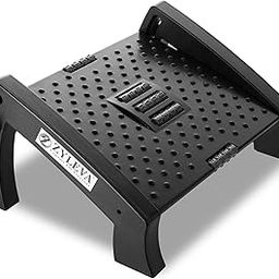 ZYLEVA Adjustable Foot Rest Under Table, Ergonomic Footrest for Office Desk with 6 Height Levels, Massage Surface with Roller, Non-Slip Base Leg Rest, Foot Rest for Office Chair-14