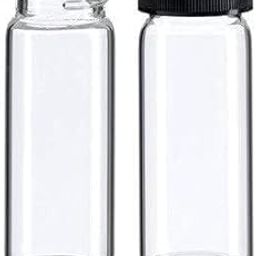 PUSHPA Borosilicate Glass Flat Bottom Culture Tube Test Tube With Rubber Screw Cap for Precision Experiments (20 ml, 20)-9