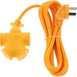 4 Plug Grounded Outlet Extender Surge Protector Grounded Adapter+3M Wire-18