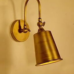 HL Home Lighting Fancy Bell Wall Light Matted Finish D-5 Wall Light for Living Room, Home and Office | Golden (Free Bulb)-15
