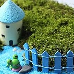 Lyla Wooden Mini Fence Moss Landscape Ornaments Accessories Garden Decor Blue-image-22
