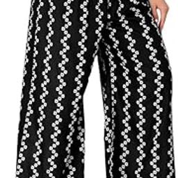 Presents Rayon Printed Plazzo for Girls & Women's Style-B557 Black-image-2