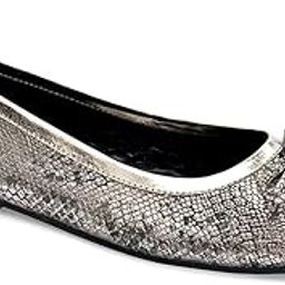 Eva Women's Ballerina Shoes – Metallic Leather Flats with Bow Design | Cushioned Leather Insole | Lightweight Slip-On Comfort Ballerinas for Women | Stylish Daily Footwear-image-35