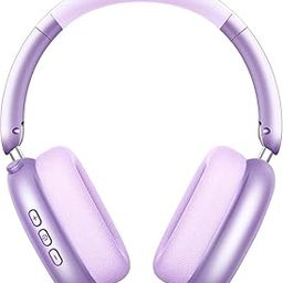 Wentronic Y01 Wireless Over Ear Headphones, Noise Canceling Bluetooth 5.3 Headphones with Microphones,Hi-Res Audio,48H Playtime,Foldable,Breathable Soft Earpads for iOS/Android/Samsung/PC-Purple-image-72
