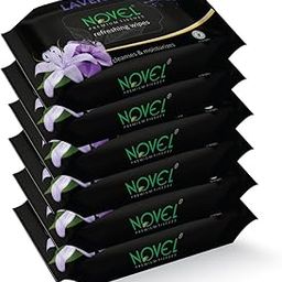 NOVEL Alcoholic Free and Aqua Glycerine (Lavendar Fragnance) Wet Tissue (Pack of 6/150 Tissues)-image-8