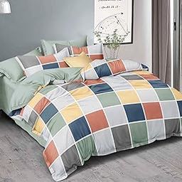Glace Cotton Queen Size Duvet Cover Quilt Cover (Rainbow, 90x100 inches)-image-24