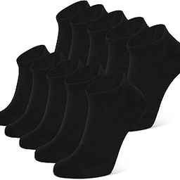 10 Pairs Mens Ankle Socks White Black Trainer Sports Socks for Men and Women Non-Slip Cotton Causal Short Socks-image-16