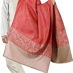 manra Men's Kashmiri Wool Paisley Design Warm and Soft Shawl-picture-49