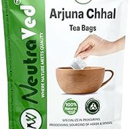 NeutraVed Arjun Tea - 40 Tea Bags | Pure Arjun Bark | Herbal Tea for Bad Cholesterol & Healthy Heart | Arjuna Tea in Reusable Zipper Pouch | Pack of 1-image-21
