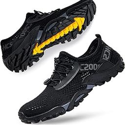 Water Shoes Women Men Quick Drying Swim Beach Aqua Shoes for Water Sport Diving Hiking Sailing Travel, All Black, 8.5 Women/7 Men-image-86