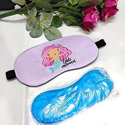 KIDOS JOY Polyester Cute Eye Cooling Gel Mask For Girls And Women/ Eye Relief Sleep Soft Mask For Better Sleep / Gifting Idea For Mermaid Lover ( Pack -1) (Mermaid),Purple-image-7