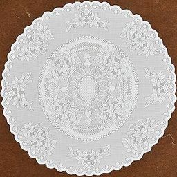 Stunning Look™ Cotton Round Center Table Covers Floral EASTTARDOMM Printed Tablecloth Dinning Table Cover for 2 Seater, 40 x 40 Inches, White-20