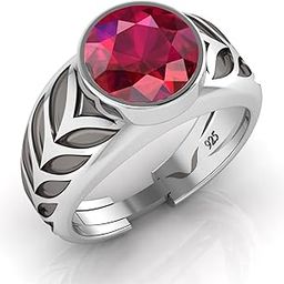 Attracts Money Wealth and Success Nuri Ruby Substitute/Red Zircon Ring For Men Real Silver 925 Ring Suitable For All Zodiac Sign Adjustable Ring Size Certificate of Authenticity and 925 Stamp-image-39