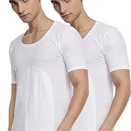 ramraj cotton Men Fine Cotton White Pocket Vest RNS Sukra (2 PCs Pack)-90-picture-25