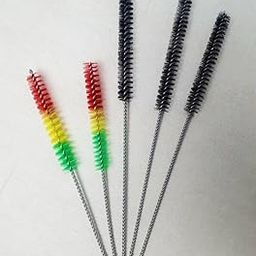 Separate Way Multi Purpose Straw, Pipe, Feeding Bottle, Bong Shooter, Cutlery, Machine Rusted Part Cleaner Brush 8 inch Black 3Pec, 5 Inch Raasta 2Pec| stainless steel Straw Cleaner Pack of 5-image-1