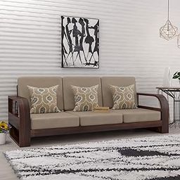 SAAMENIA FURNITURES Wooden 3 Seater Sofa Set for Living Room | Three Seater Sofa for Office & Lounge | 3 Seater Sofa Sets for Home | Sheesham Wood, Walnut-image-26