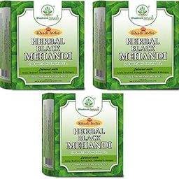 Khadi Black Mehndi For Natural Hair Colour By Bhudevam Naturals | Herbal Hair Color for Natural Looking Black Hair with Chemical Free Formula Suitable for All Hair Types- Pack of 3-image-19