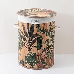 Mush Bamboo Laundry Basket | 50L Printed Foldable Laundry Basket for Clothes | Durable Laundry Bin with Rope Handles & Removable Laundry Bag | Eco-Friendly, Space-Saving Hamper | Pack of 1, Printed-image-4