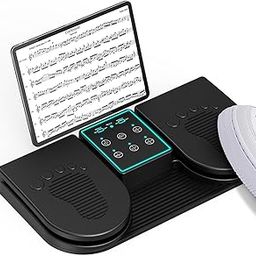 Doohoeek Backlit Page Turner Pedal Wireless for iPads Tablets Phones, Rechargeable Universal Foot Pedal with 7-Color Backlit & Sensitive Pedals for Playing Instruments or Prompting-image-33