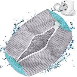 Shoe Washing Machine Bag Laundry Shoe Bag for Washer & Dryer, Reusable with Durable Zipper for Sneakers & Delicates 360° Deep Cleaning Washable Laundry Organizer Bag-gray-image-52
