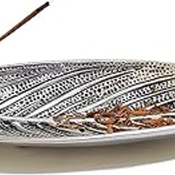 Pure Source India Aluminum Agarbatti Stand New Year Gifts (10 x 3.25 x 2 inch, Silver)-27