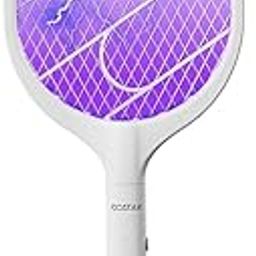QUALIZA Mosquito Racket with UV Light Lamp Five Nights Mosquito Killer Racket Rechargeable Battery Handheld Electric Fly Swatter-13