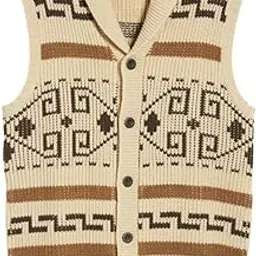 mareout Men's Retro Knitted Sleeveless Waistcoat with V-Neck and Buttoned Front-picture-20