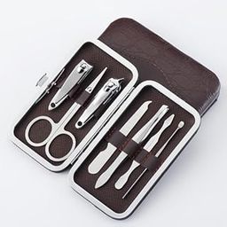 BIRZAR 7 Tools Manicure Set | Travel Mini Nail Clippers Kit | Stainless Steel Professional Grooming Kit With Case | Personal Care Tool Kit (Set of 1,Multicolor)-image-98