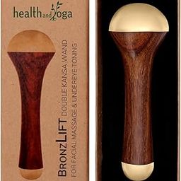 HealthAndYoga® BronzLift Double-Dome Kansa Wand Facial Massage And Kumkumadi Face Oil - Both Side Bronze Cap - Ayurveda Face Yoga Beauty Tool - Facial, Neck & Under-eye Massage - Toning, Sculpting and Uplifting (Double Dome)-73