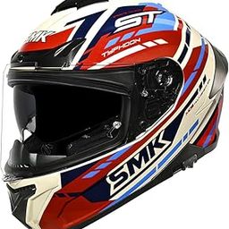 SMK Typhoon Sports Tourer ISI, DOT & ECE 06 Certified Helmet with Dual Visor Pearl White - L-image-12