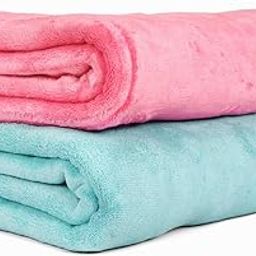 U & U UNIQUE UTILITIES Microfiber Bath Towel for Men & Women | Super Soft, Quick Dry, Highly Absorbent, Lightweight Towels for Bath 400 GSM (Pink & Sea Green) - 70 x 140 cm (Set of 2)-2