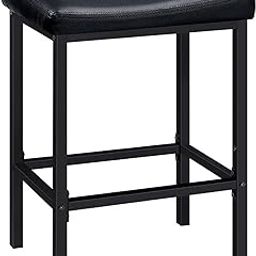 OFHEQEUWIN Bar Chairs, Kitchen Breakfast Bar Stools with Footrest, Industrial, Living Room, Party Room, Outdoor/Indoor Bar Stools, Top with Cushioning and Sturdy Metal Frame-image-40