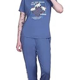 Women's Premium Imported Tencel Fabric Night Suit | T-Shirt & Pyjamas | Women's Nightsuit Set | Night Wear for Women | Lounge Wear Set for Women-image-34