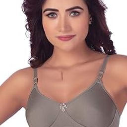 Janice Women's Cotton Non-Padded Wire Free Regular Bra | Moulded T-Shirt Bra-image-43