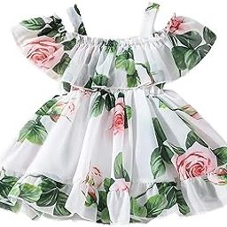 by Dharmikaay Girl's Lycra Floral Printed Frock Dress for Girls Short Frock Baby Princess Western Dresses| Stylish Fancy Kids Clothing for New Year, Fashion.-image-6