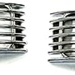 A2D Chrome Decorative Grill Lines Flow Type Car Side Fender Indicators Covers Air Flow Vent Plastic Stick On-Set of 2 for Chevrolet Tavera Type 3-image-72