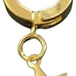 Clip On Dangle Drop Star Hoop Hinged Earring For Men 1 Piece-image-95