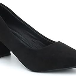 Women Stylish Slipon Pump Shoes with Block Heels, Pointed Toe for Party and Formal Occasions-29