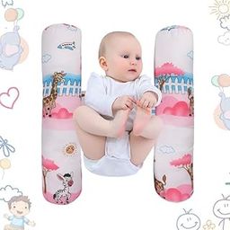 THE MODERN TREND Self Feeding Hugging Pillow for New Born 0-12 Month + Breastfeeding bewborn Babies & Kids Products (Jungle Bolster Pillow for Baby (Pink))-image-79