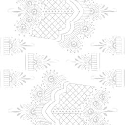 ORDERSHOCK Elegant Mehndi Flowing With Silver Petals & Leaf Bands Stile Design For All Festival, Time Saving & Simple Silver Mehndi Sticker For Girls & Women-image-11