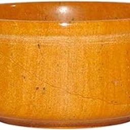 Yellow Stone Decorative Bowl | Handcrafted Stoneware for Pooja, Home & Table Decor | Rustic Elegance for Gifting, Festive Rituals & Daily Spiritual Use (6, Height 6cm Width 12.5cm Weight 500gm)-image-14