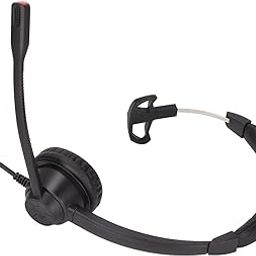 Single Ear Communication Headset, Office Headset Black with Mic for Offices-image-40