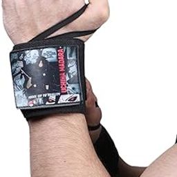 ZYZFIT Wrist Wraps with Superhero Patch Adjustable Gym Wrist Support with Thumb Loop Great for Crossfit, Powerlifting, Bodybuilding(Madara Uchiha)-image-100