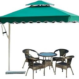 World of Wish 2.5X2.5 sq. mtr Aluminium Side Pole Square (Green) Patio Umbrella with 50 Kg Granite Base, Garden Umbrella/Café Umbrella/Balcony Umbrella-image-97