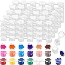 72 Pieces Empty Paint Pots – 12 Strips of Acrylic Mini Paint Containers with Secure Lids – Perfect for Organizing and Storing Paints in Classrooms, School Arts and Crafts Activities-image-3