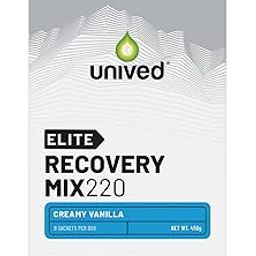 Unived Elite Recovery Mix | Post-Workout Recovery Drink | 4:1 Carb to Protein, Electrolytes, Vitamins & Curcumin (Creamy Vanilla)-image-69