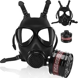 Full Face Respirator Gas Mask - Gas Masks with 40mm Activated Carbon Filter, Reusable Dust Mask Against Gases/Dust/Chemicals/Vapor/Fume Fit for Cosplay Polishing, Painting, Spray, Sanding Work-image-43